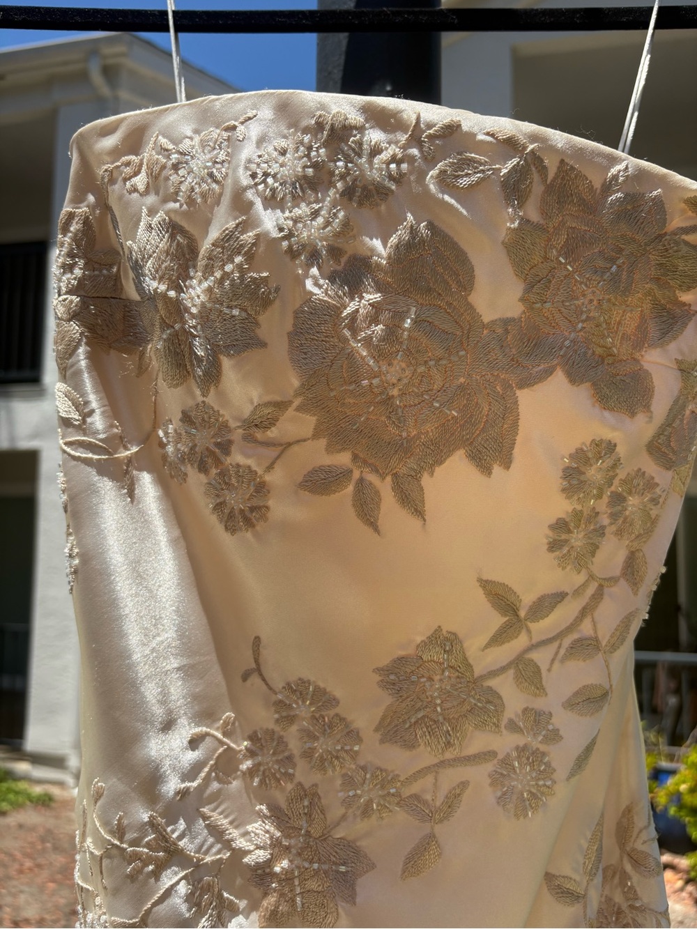 Rare vintage Sue Wong Nocturne beaded strapless champagne gown - Picture 10 of 15